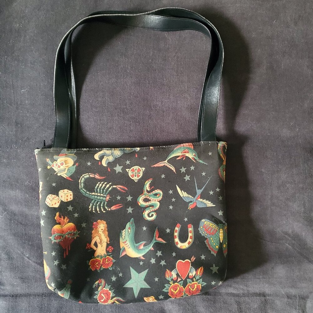 Tattoo Flash Inspired Tote Bag Purse